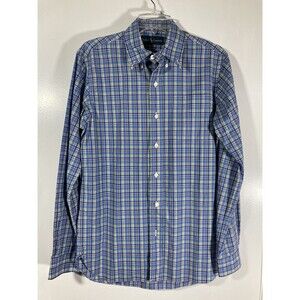 Ralph Lauren Madras Button Down Men's Shirt (S) • Plaid • Blue Label •